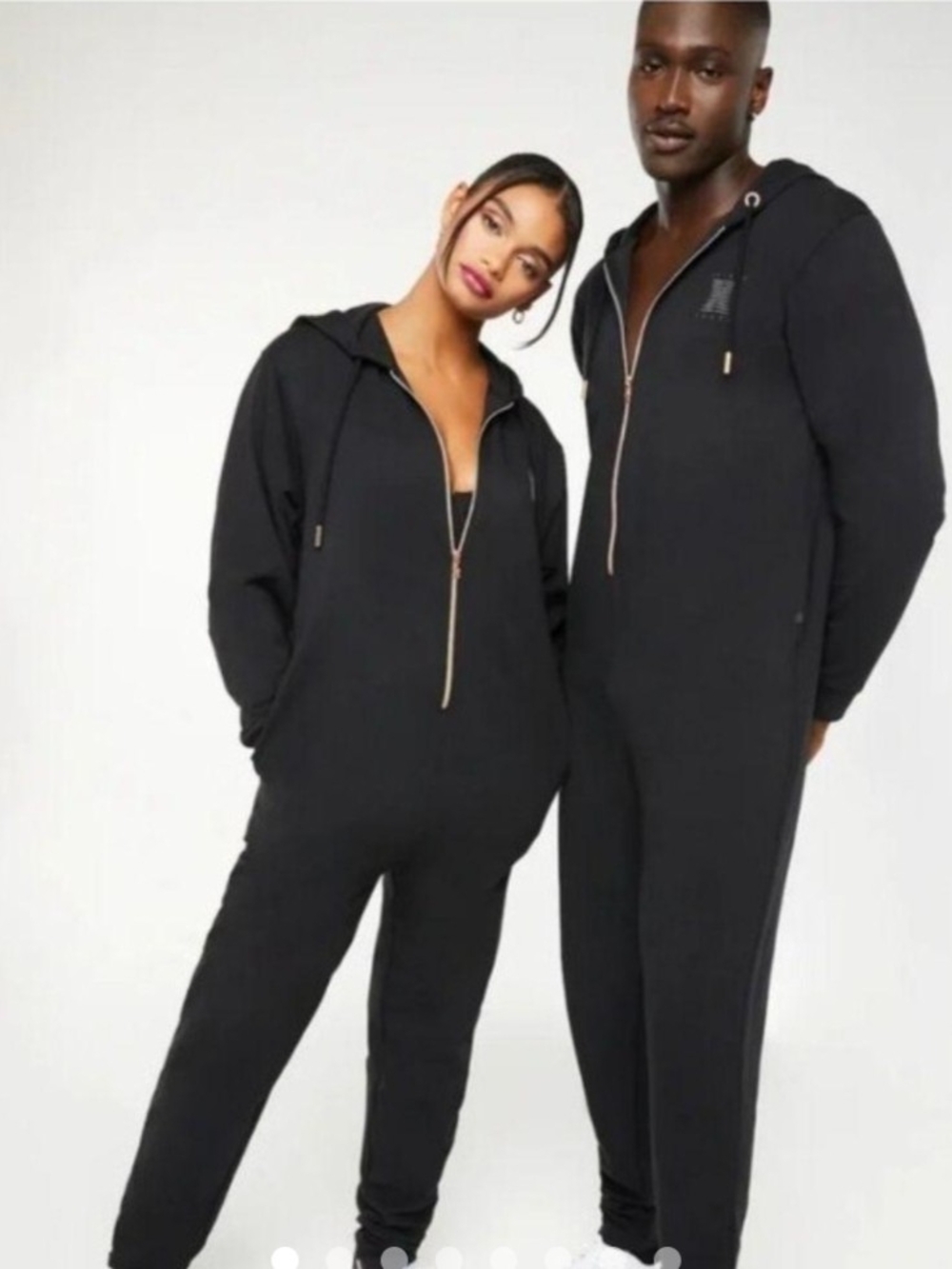 Savage X Fenty Navy Zip-Front Hooded Unisex Jumpsuit
